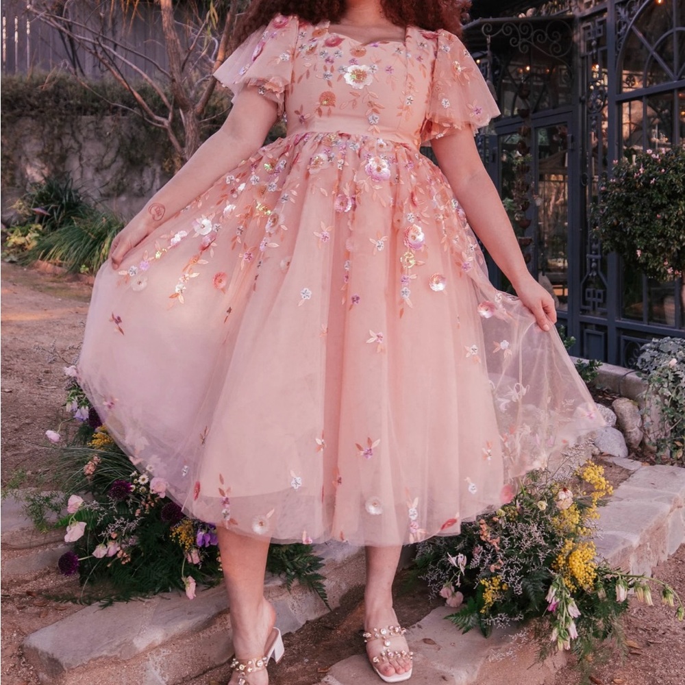 Floral Embellished Jessa Kae Dress